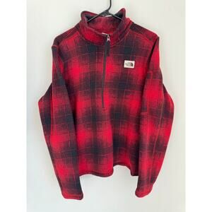 North Face Jacket Buffalo Plaid Gordon Lyons Fleece Quarter Zip